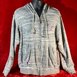 TEXAS RANGERS MAJESTIC ZIP HOODIE LARGE